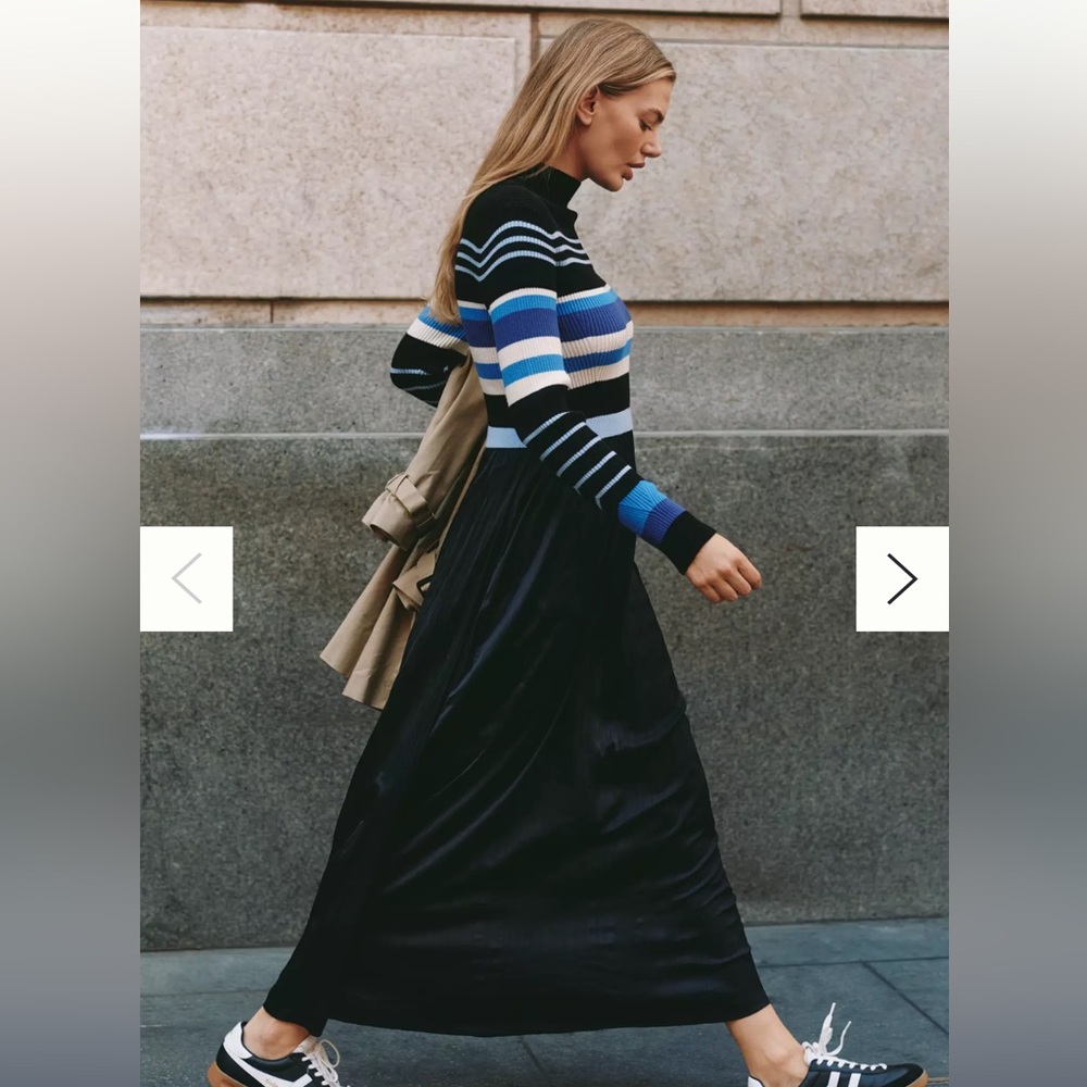 The Thea Long-Sleeve Twofer Maxi Dress